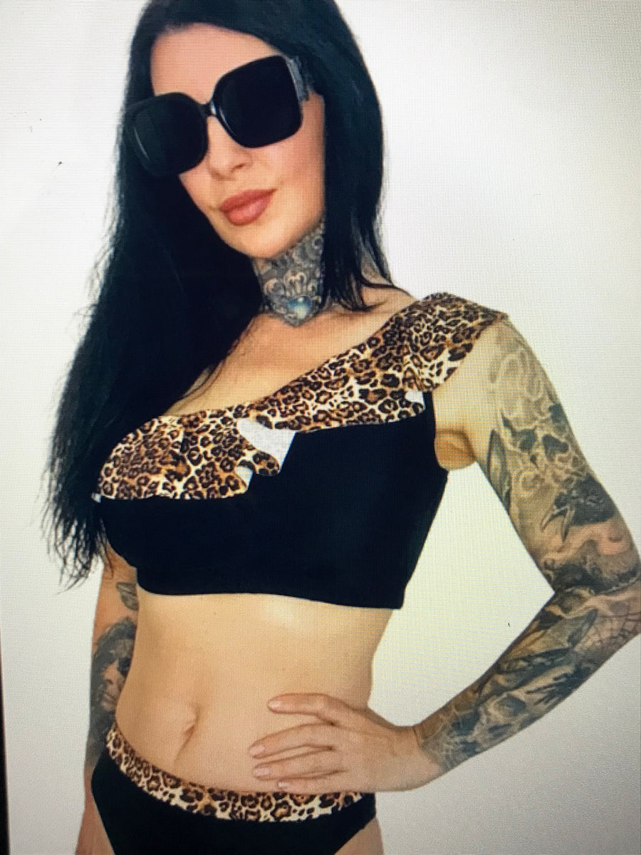 Customer wearing swimwear